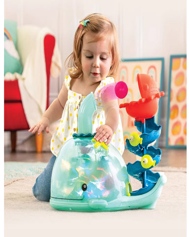 Interactive Whale Ball Drop Toy with Lights & Ocean Animals