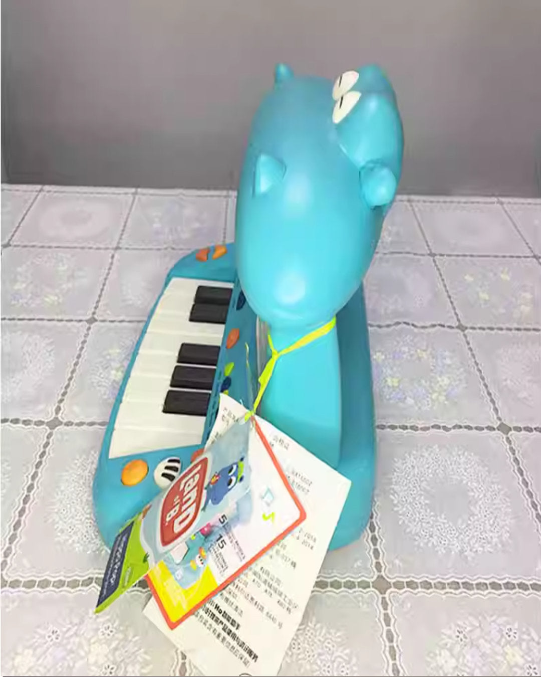 Hippo Musical Piano Toy with Light-Up Balls and Color Keys – For Toddlers