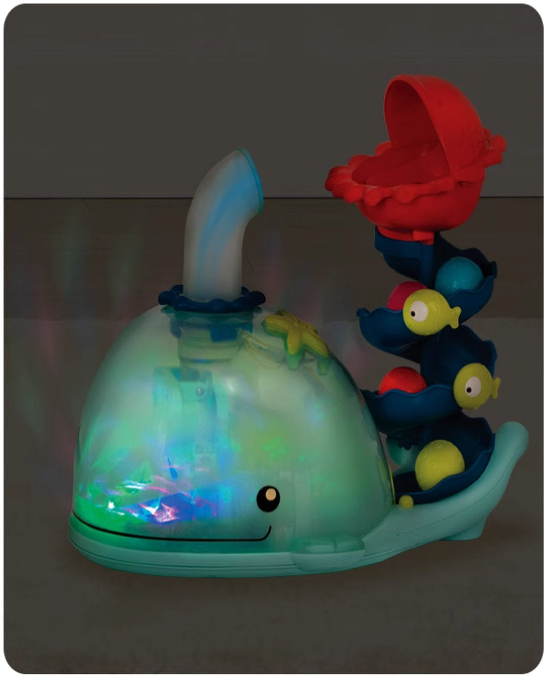 Interactive Whale Ball Drop Toy with Lights & Ocean Animals