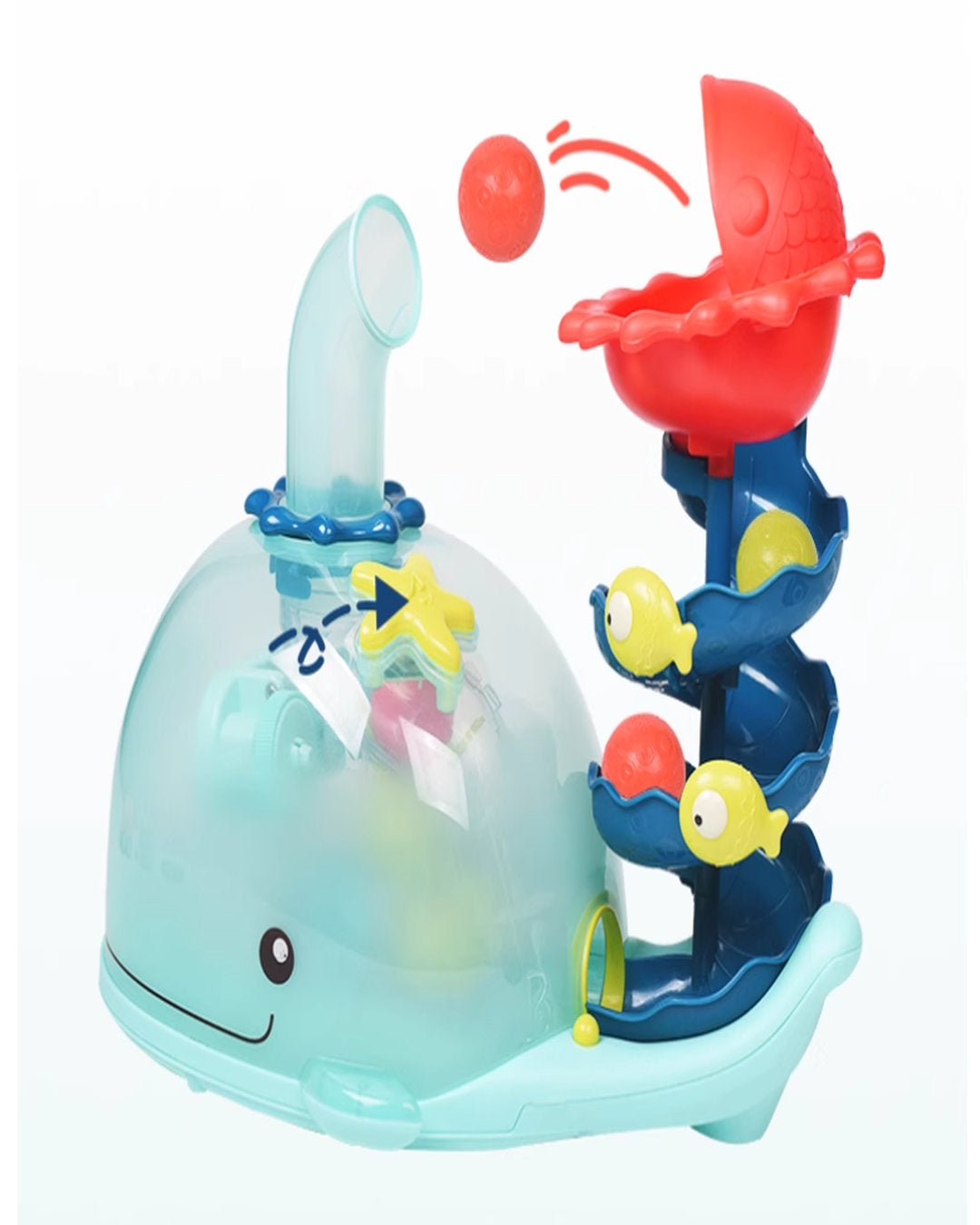 Interactive Whale Ball Drop Toy with Lights & Ocean Animals