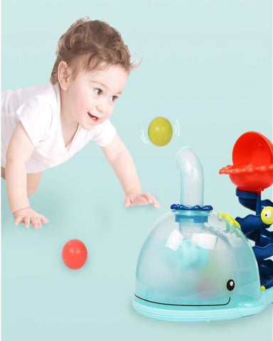 Interactive Whale Ball Drop Toy with Lights & Ocean Animals