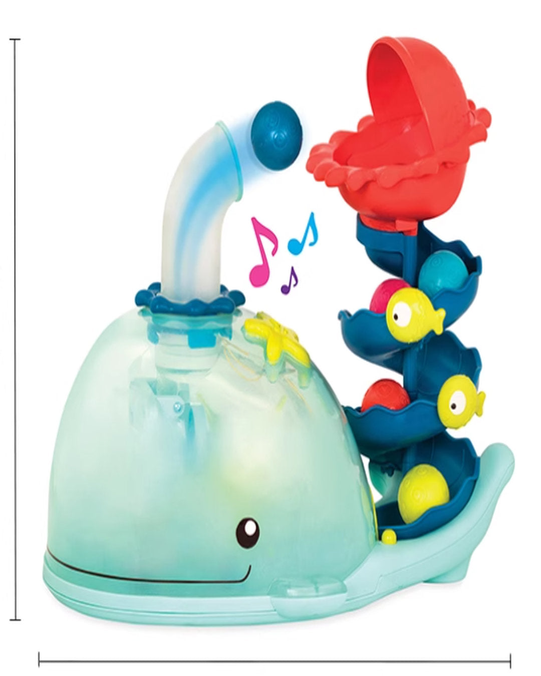 Interactive Whale Ball Drop Toy with Lights & Ocean Animals