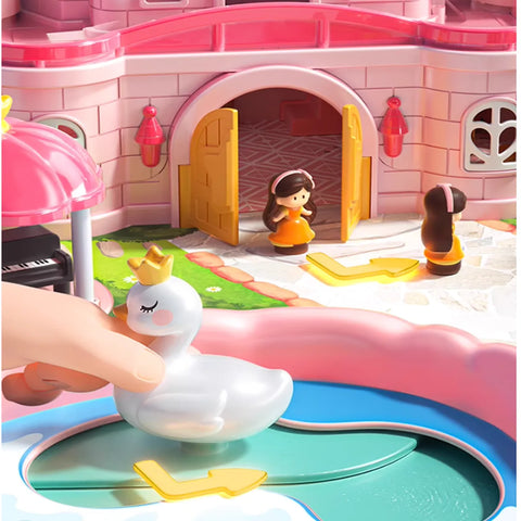 Interactive Princess Castle Playset with Swan Ride & Garden – Magnetic Adventure