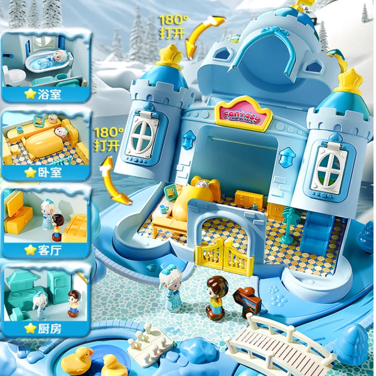 Magnetic Joystick Princess Castle Playset – Interactive Fairy World