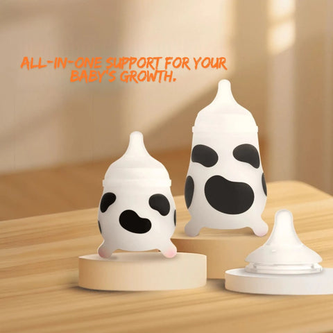 MooMoo Newborn Spill-Proof Bottle + Pacifier + Teether