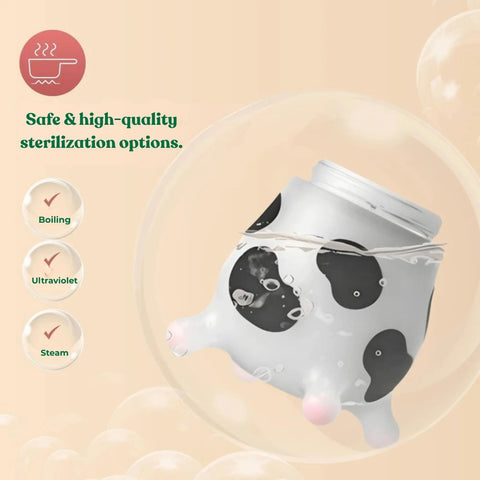 MooMoo Newborn Spill-Proof Bottle + Pacifier + Teether