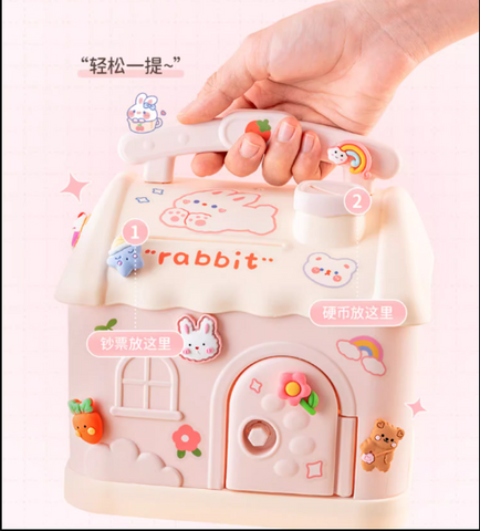 3D Cute Piggy Bank-Blue and Pink Color Options