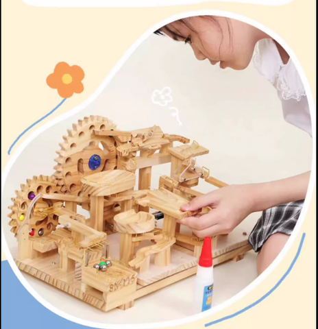 Motorized Wooden Ball Slide