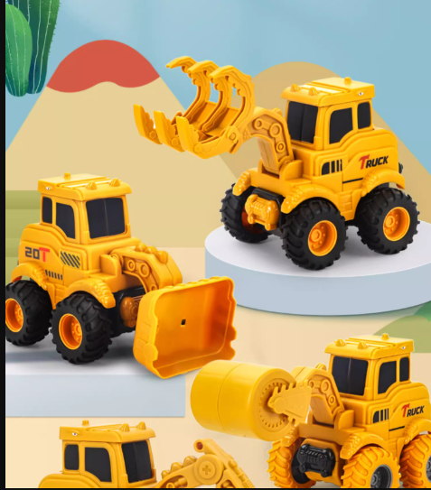 Top Push Mini Construction Machine Toy