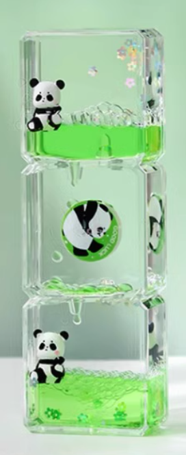 Cute Panda Liquid Hourglass